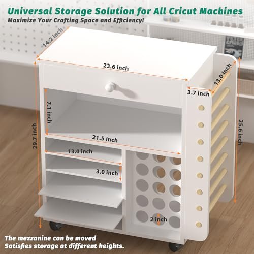 CXQ - Craft organization and storage Cart Compatible with Cricut Machine