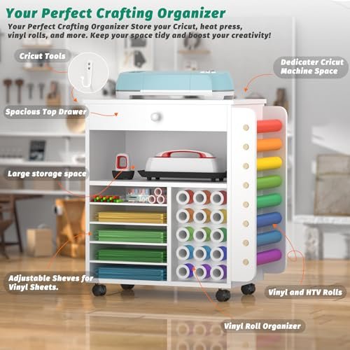 CXQ - Craft organization and storage Cart Compatible with Cricut Machine